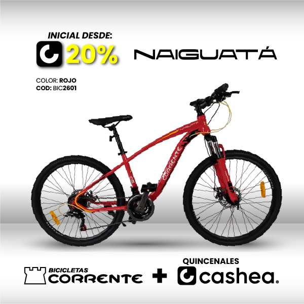 Bicicleta MTB Rim 26", Frenos Mecánicos, 21 velocidades marca SHIMANO Tourney TZ/EZ FIRE, Cuadro de acero 1020 oversize, (Para personas a partir de 160cm de estatura), Suspensión delantera, Rines de aluminio doble pared.